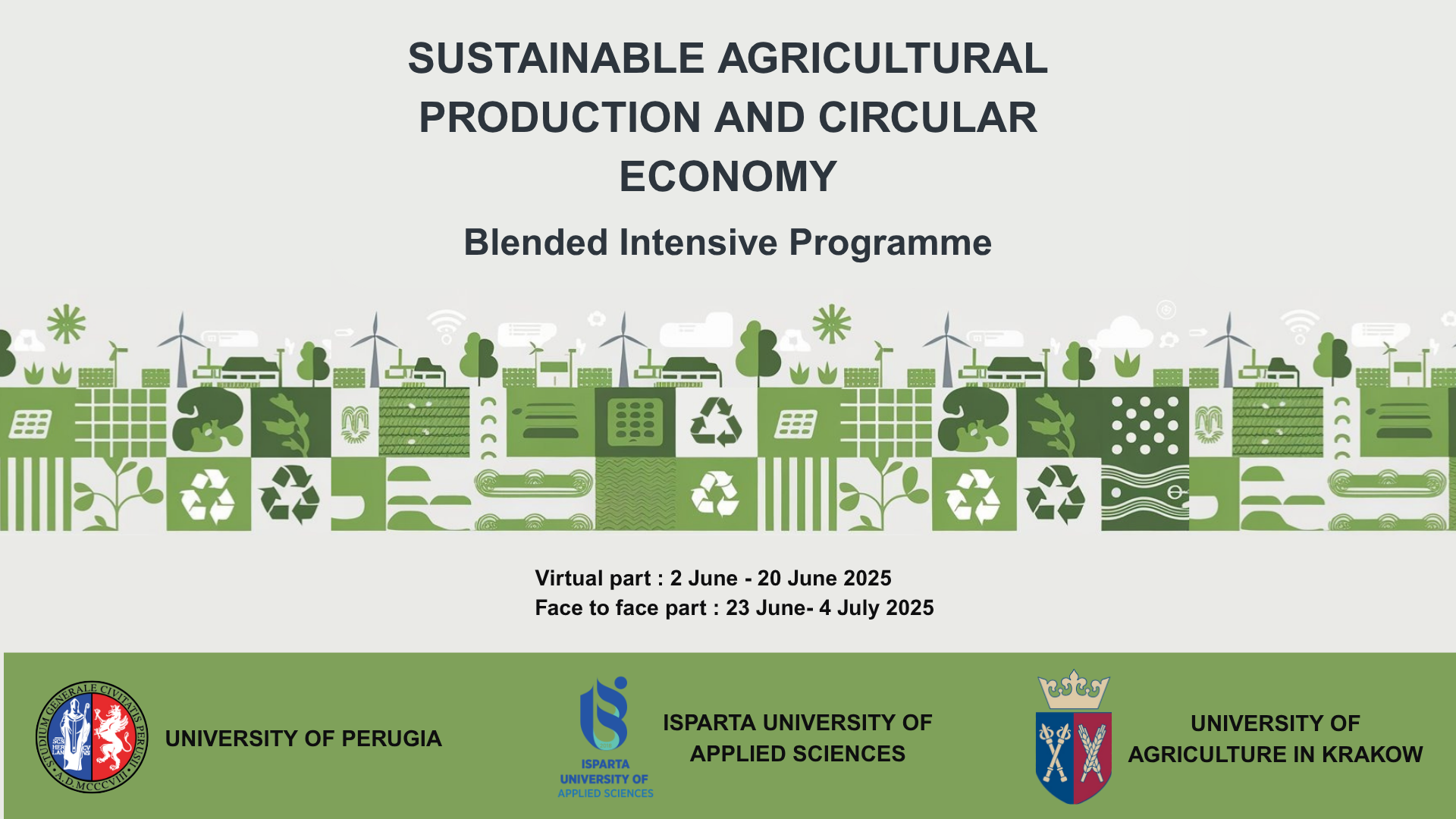 Sustainable Agricultural Production and Circular Economy